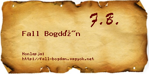 Fall Bogdán névjegykártya